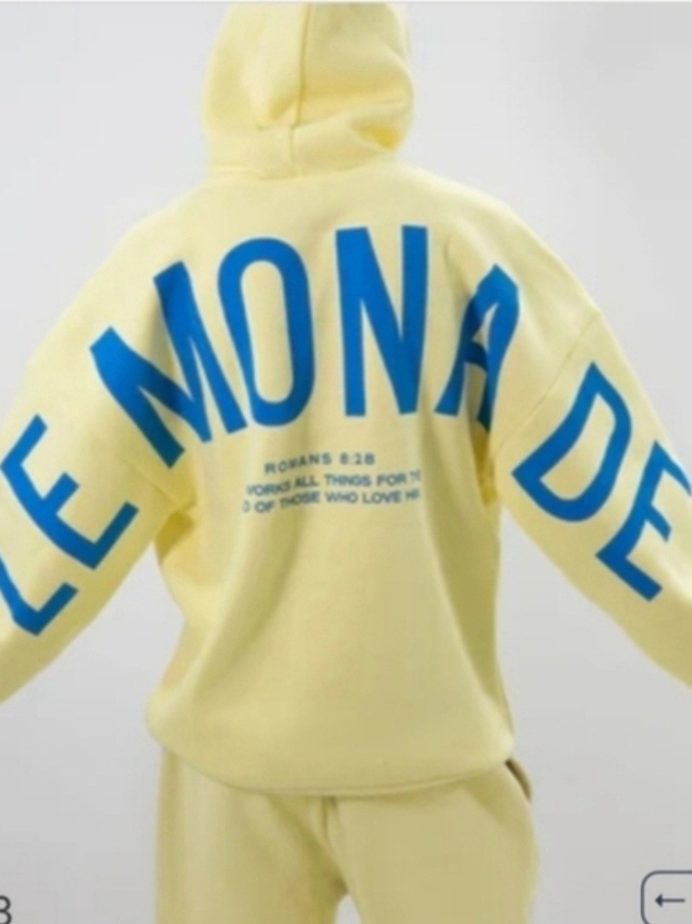 Lemon Men's Yellow Crewneck Sweatshirt with Blue Graphic